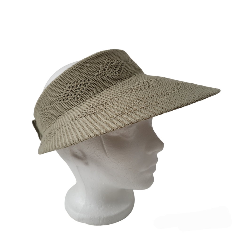 Vintage green/beige sun visor